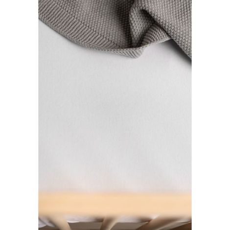 Cearsaf cu elastic din vascoza de bambus Sensillo 140x70 cm Alb - poza 2