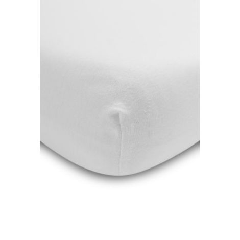 Cearsaf cu elastic din vascoza de bambus Sensillo 140x70 cm Alb - poza 3