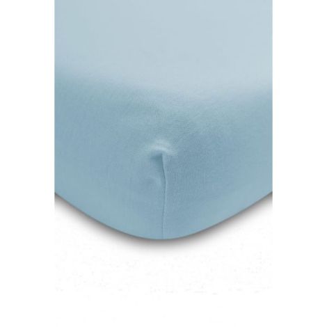 Cearsaf cu elastic din vascoza de bambus Sensillo 140x70 cm Albastru - poza 2