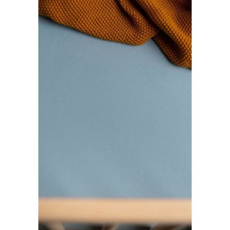 Cearsaf cu elastic din vascoza de bambus Sensillo 140x70 cm Albastru - poza 4