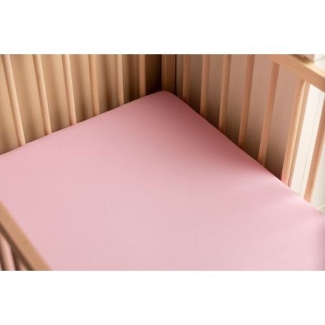 Cearsaf cu elastic din vascoza de bambus Sensillo 140x70 cm Roz - poza 3