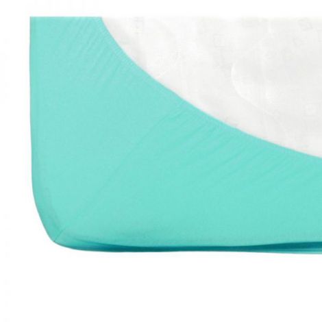 Cearsaf cu elastic jerse din bumbac Menta 120 60 cm - poza 2