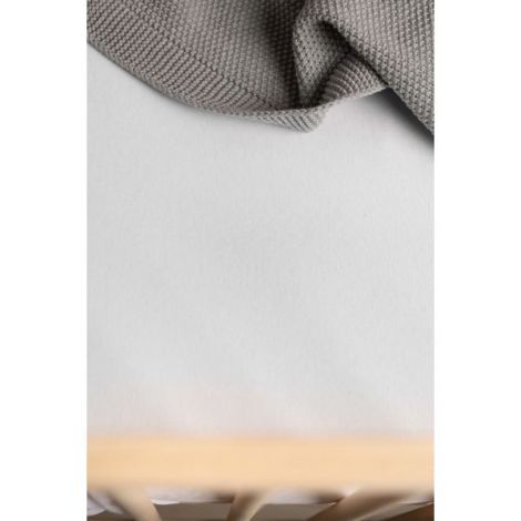 Cearsaf de bumbac jersey cu elastic DELUXE Sensillo 120x60 cm Alb - poza 3