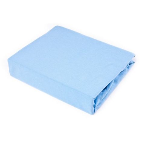 Cearsaf de bumbac jersey cu elastic Sensillo 140x70 cm Albastru - poza 2