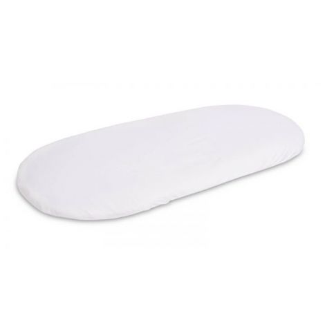 Cearsaf de bumbac jersey cu elastic Sensillo 90x40 cm Alb