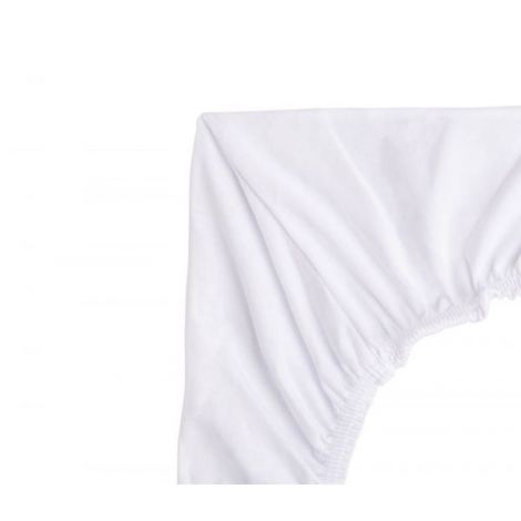 Cearsaf de bumbac jersey cu elastic Sensillo 90x40 cm Alb - poza 3