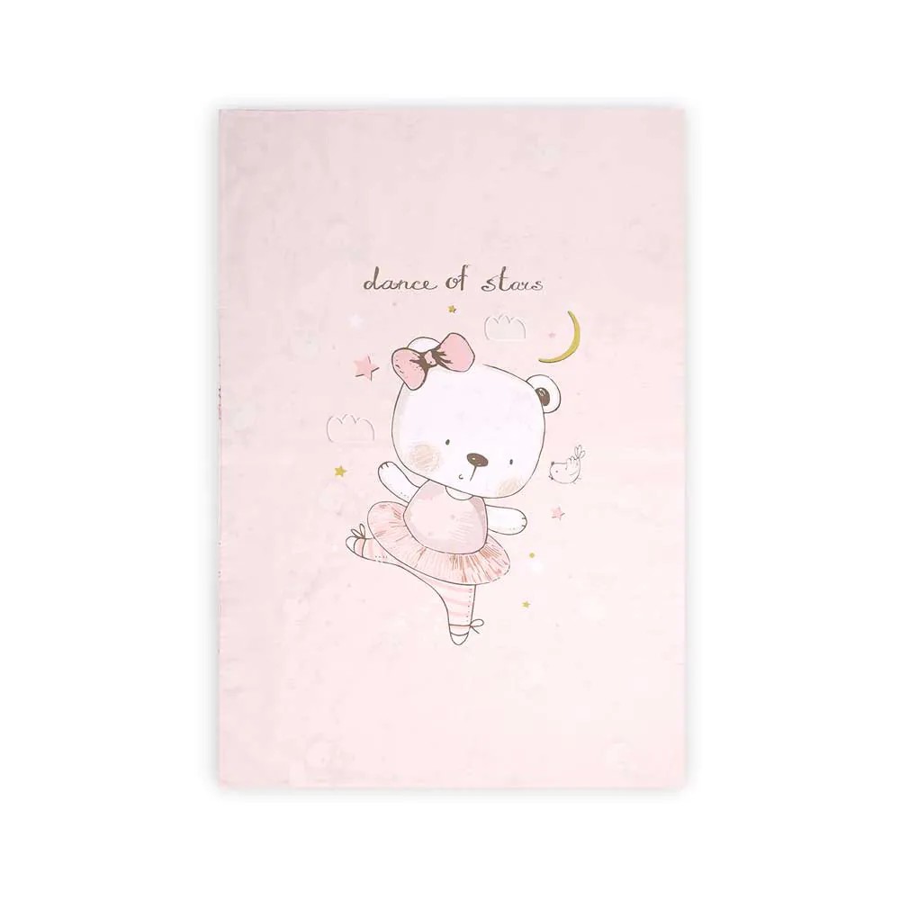 Cearsaf pilota Lorelli Classic 140 x 95 cm Ballerina Bear Pink - poza 1