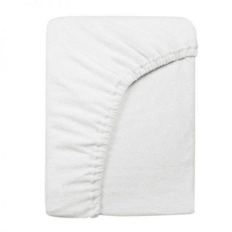 Cearsaf saltea 75x95 cm Childhome, Tricot Alb - poza 3