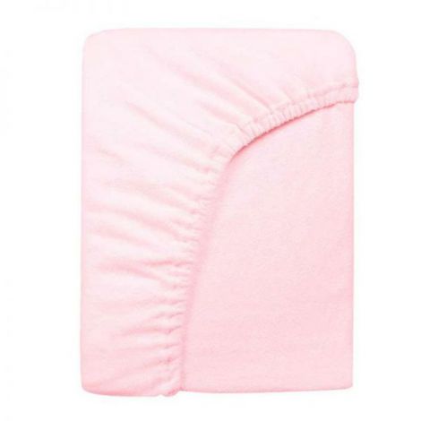 Cearsaf saltea 75x95 cm Childhome, Tricot Roz - poza 2