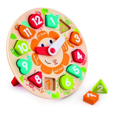 Ceas din lemn cu forme geometrice, 3 ani+, Hape E1622 - poza 1