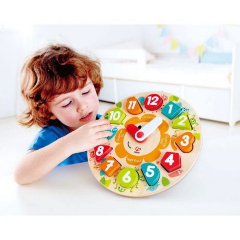 Ceas din lemn cu forme geometrice, 3 ani+, Hape E1622 - poza 3