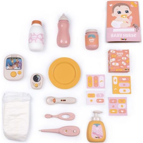 Centru de ingrijire pentru papusi Smoby Baby Nurse Cocoon Nursery 3 in 1 cu 16 accesorii - poza 1