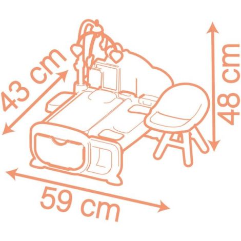 Centru de ingrijire pentru papusi Smoby Baby Nurse Cocoon Nursery 3 in 1 cu 16 accesorii - poza 2
