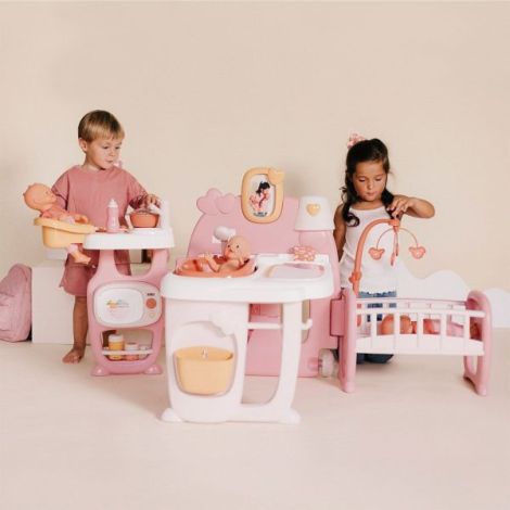 Centru de ingrijire pentru papusi Smoby Baby Nurse Large Doll`s Play Center cu 18 accesorii - poza 5