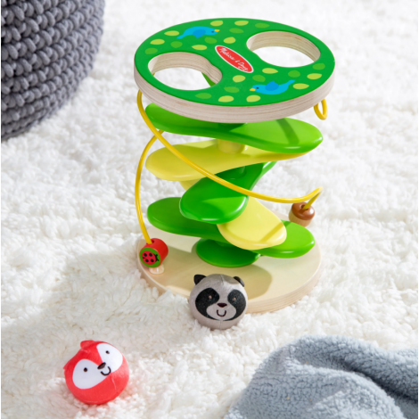 Centru de joaca pentru dezvoltarea motricitatii la bebe si toddler Casuta din copac cu rollercoaster - poza 2