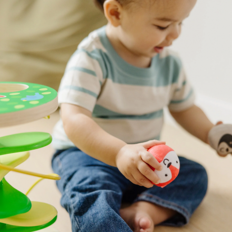 Centru de joaca pentru dezvoltarea motricitatii la bebe si toddler Casuta din copac cu rollercoaster - poza 4