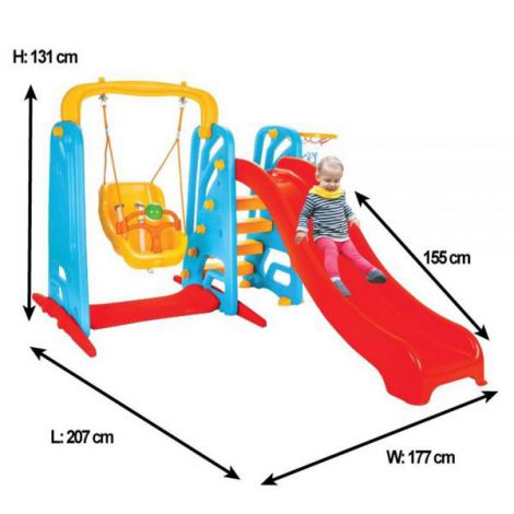 Centru de joaca Pilsan Cute Slide and Swing Set - poza 4