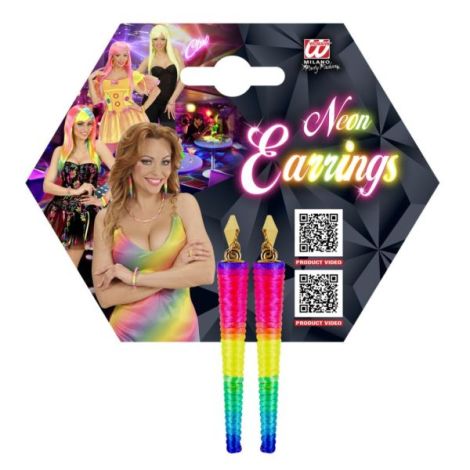 Cercei multicolori neon - poza 3