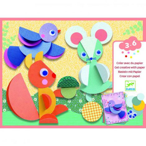 Cercuri si cerculete de lipit, atelier creativ Djeco - poza 1