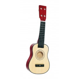 Chitara din lemn cu 4 corzi, pentru copii, 4 ani+, havaiana Ukulele, Goki UC201 - poza 2