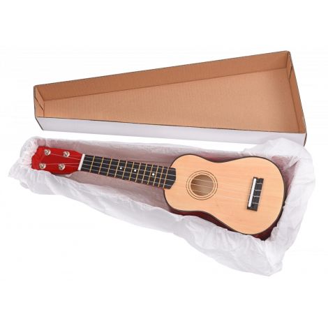 Chitara din lemn cu 4 corzi, pentru copii, 4 ani+, havaiana Ukulele, Goki UC201 - poza 5