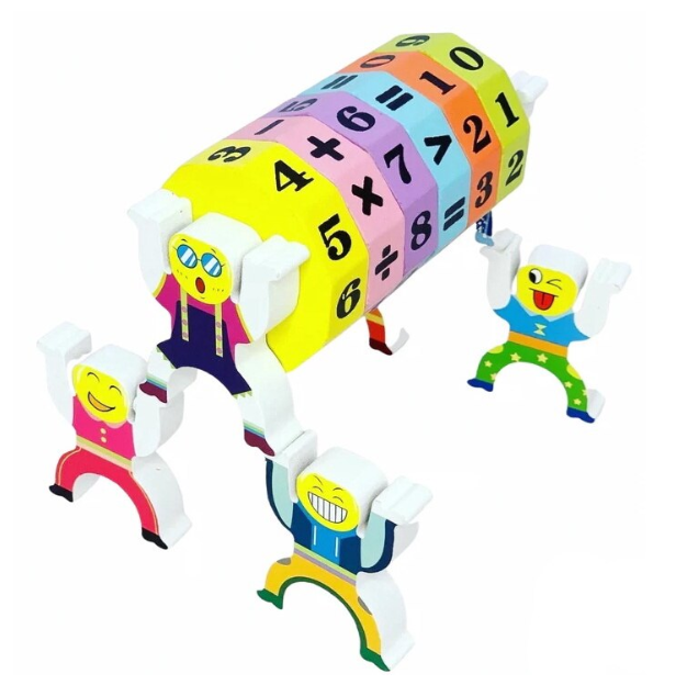 Cilindru aritmetic si clovni in echilibru - ZukiToys.ro