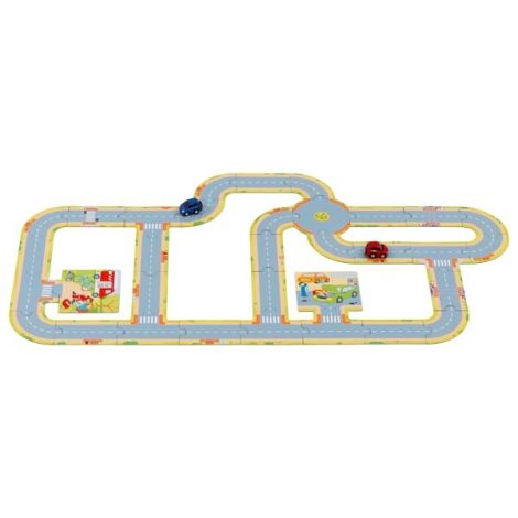 Circuit de podea cu 2 masinute die cast incluse - poza 2