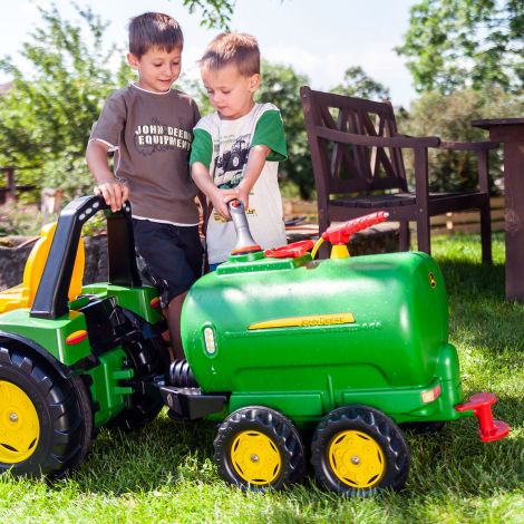 Cisterna Remorca de jucarie pentru tractor cu pedale Rolly Toys - John Deere cu 2 axe RT122752 - poza 2