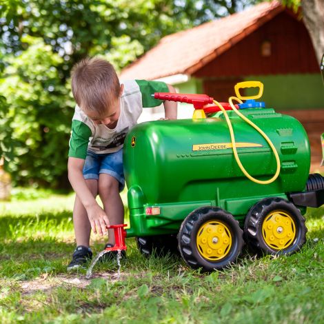 Cisterna Remorca de jucarie pentru tractor cu pedale Rolly Toys - John Deere cu 2 axe RT122752 - poza 3