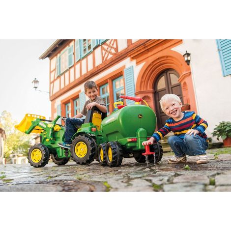 Cisterna Remorca de jucarie pentru tractor cu pedale Rolly Toys - John Deere cu 2 axe RT122752 - poza 4