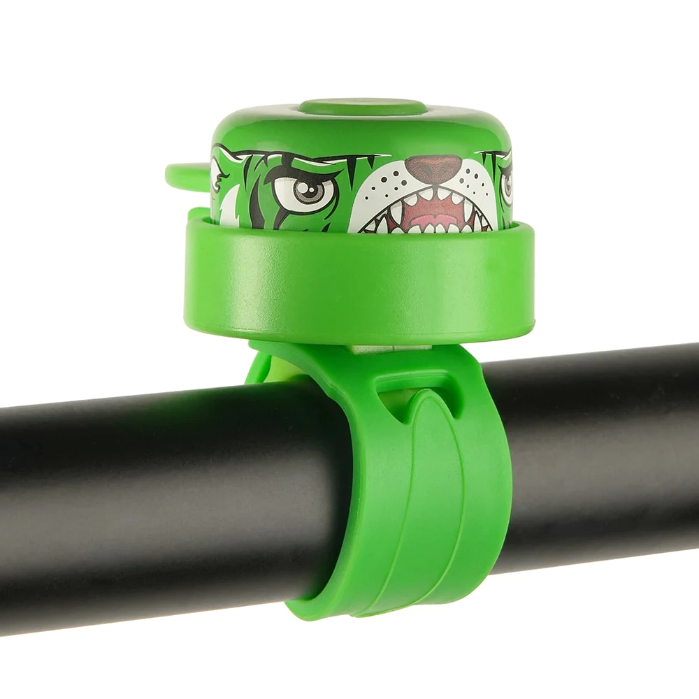 Claxon clopotel pentru bicicleta copii, Green Tiger