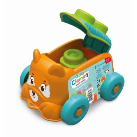 Clementoni - Jucarie educationala Soft Clemmy catel portocaliu cu cuburi moi - poza 1