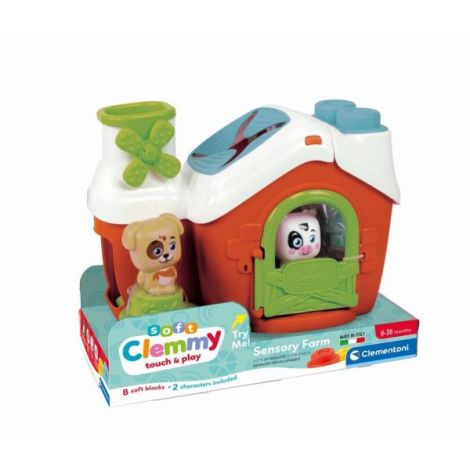 Clementoni - Jucarie educationala Soft Clemmy ferma senzoriala pentru dezvoltarea senzoriala si motorie a copiilor - poza 1