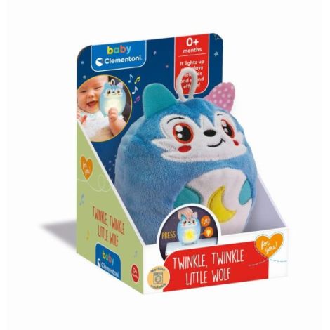 Clementoni - Jucarie lup de plus cu lumina de noapte si sunete pentru relaxare si somn linistit - poza 1