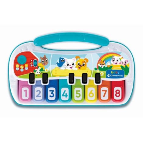Clementoni - Pian interactiv cu 8 note muzicale ce ajuta copiii sa descopere muzica intr-un mod intuitiv - poza 2