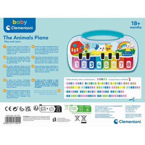 Clementoni - Pian interactiv cu 8 note muzicale ce ajuta copiii sa descopere muzica intr-un mod intuitiv - poza 5