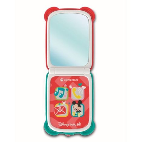 Clementoni - Telefon flip Mickey Mouse care dezvolta abilitatile motorii fine si simtul tactil - poza 2