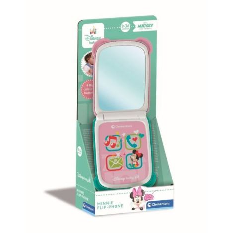 Clementoni - Telefon flip Minnie Mouse care dezvolta abilitatile motorii fine si simtul tactil - poza 1