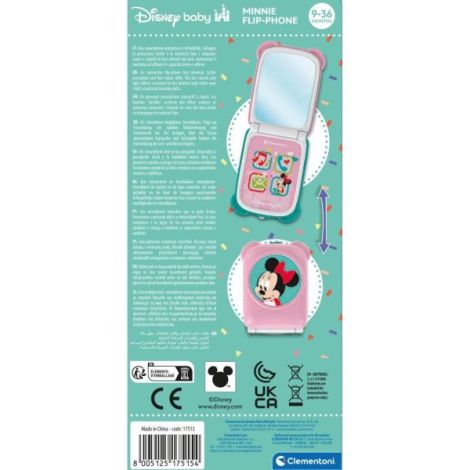 Clementoni - Telefon flip Minnie Mouse care dezvolta abilitatile motorii fine si simtul tactil - poza 5