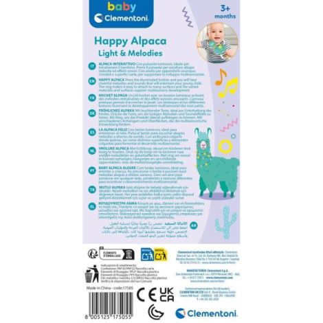 Clementoni - Zornaitoare interactiva alpaca cu lumini si sunete ce contribuie la dezvoltarea multisenzoriala - poza 4
