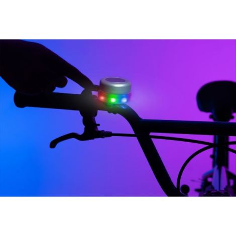 Clopotel cu lumini LED multicolore pentru bicicleta, argintiu - poza 5