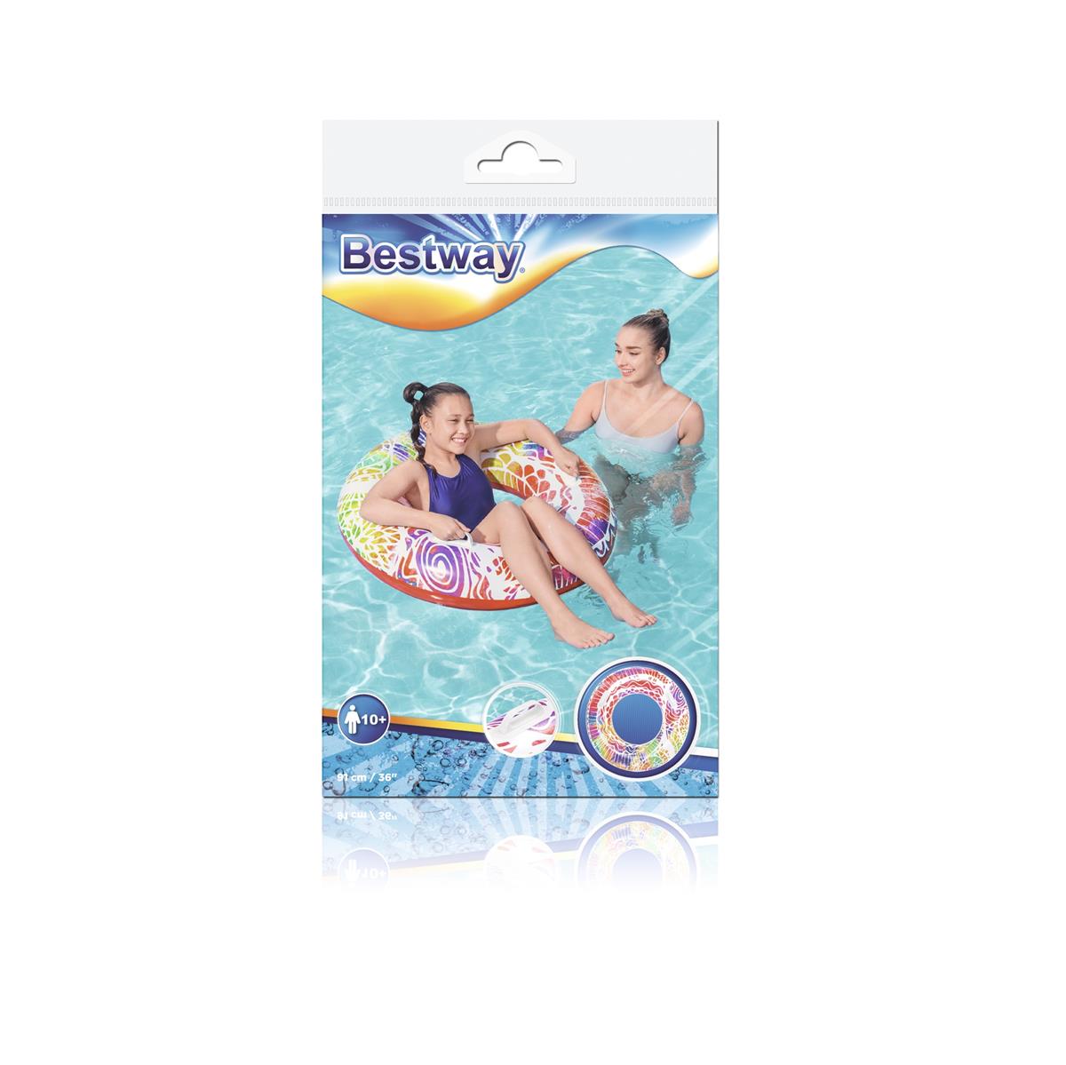 Colac de inot gonflabil cu manere Bestway Neon 91cm - poza 4