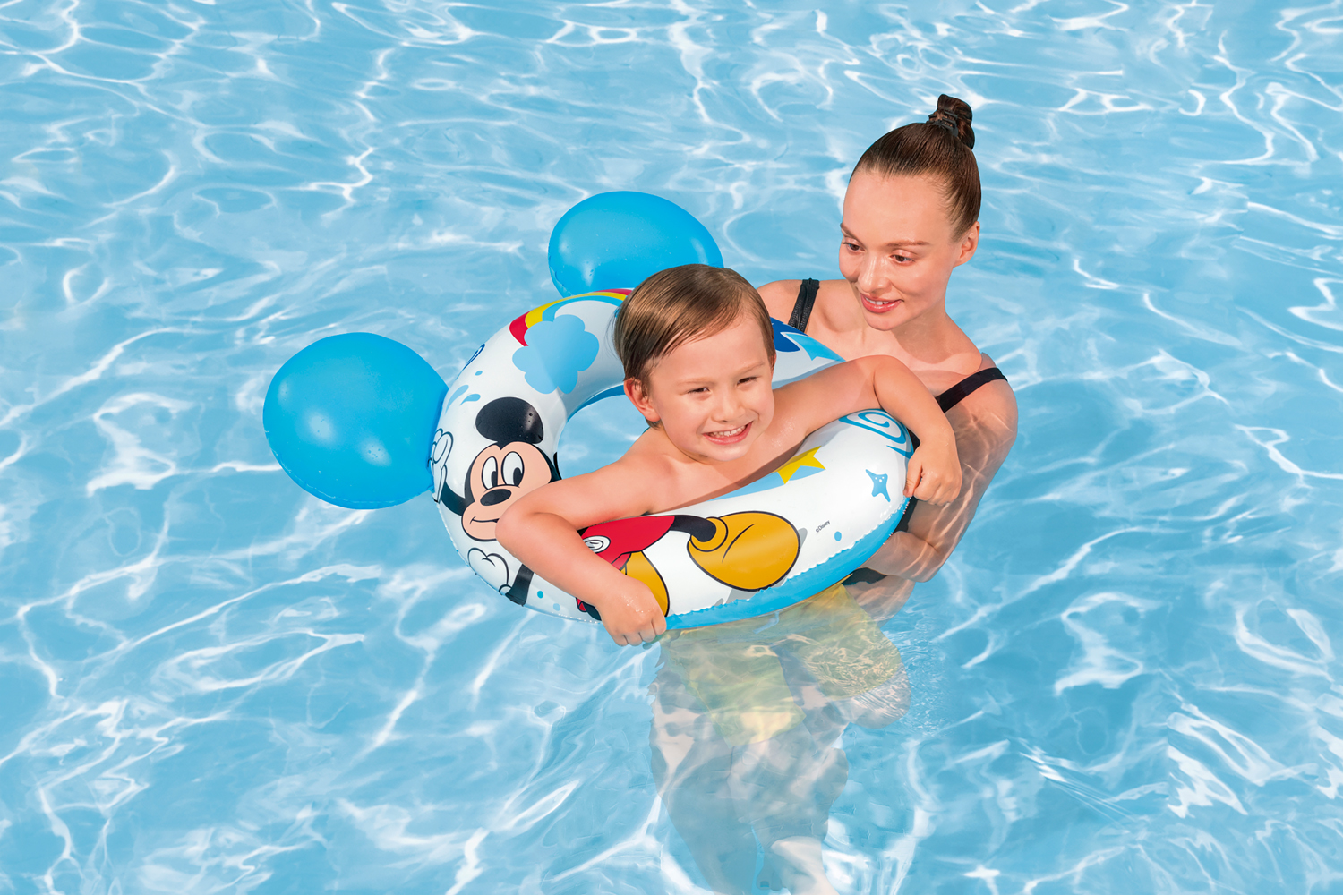 Colac gonflabil de inot Bestway Disney Mikey Mouse 74 cm 9102 K - poza 3
