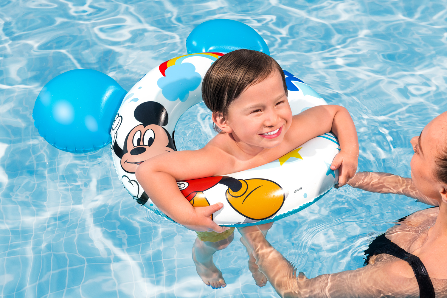 Colac gonflabil de inot Bestway Disney Mikey Mouse 74 cm 9102 K - poza 4