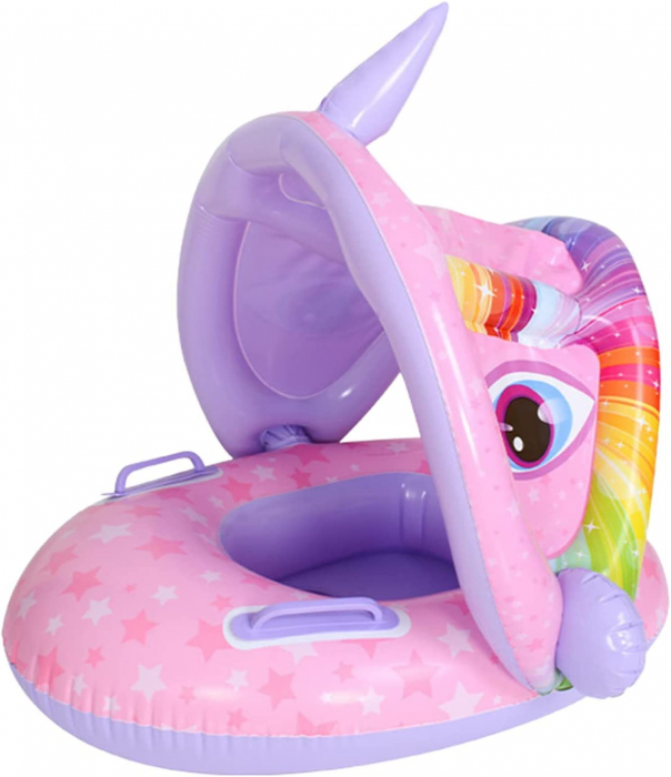 Colac inot cu protectie solara - Unicornul roz