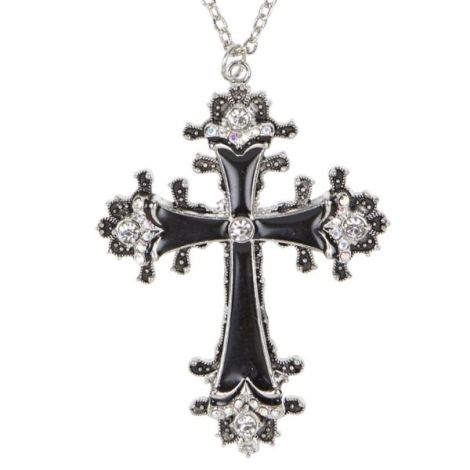 Colier cruce neagra - poza 1