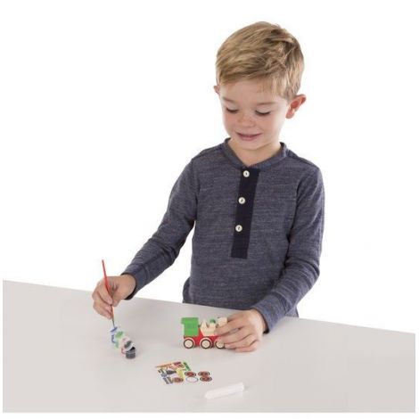 Coloreaza-ti locomotiva din lemn Melissa and Doug - poza 2