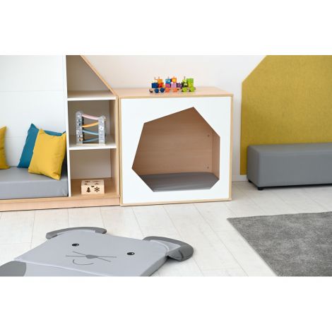 Colt de joaca de interior colectia Quadro, casuta alba, gradinita si scoala - poza 3