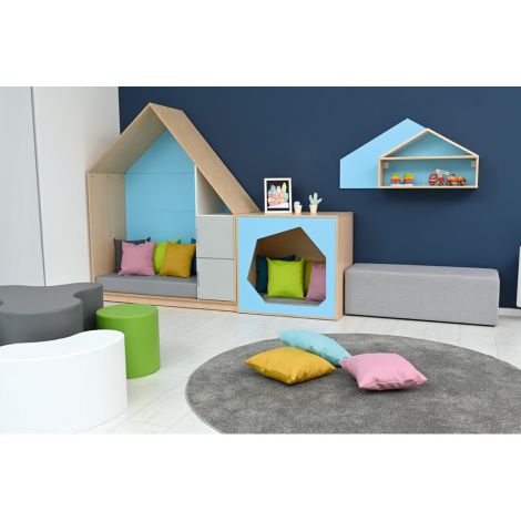Colt de joaca de interior colectia Quadro, casuta bleu, gradinita si scoala - poza 5