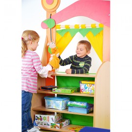 Colt de joaca multifunctional - Teatru de papusi, magazin sau biblioteca - poza 3